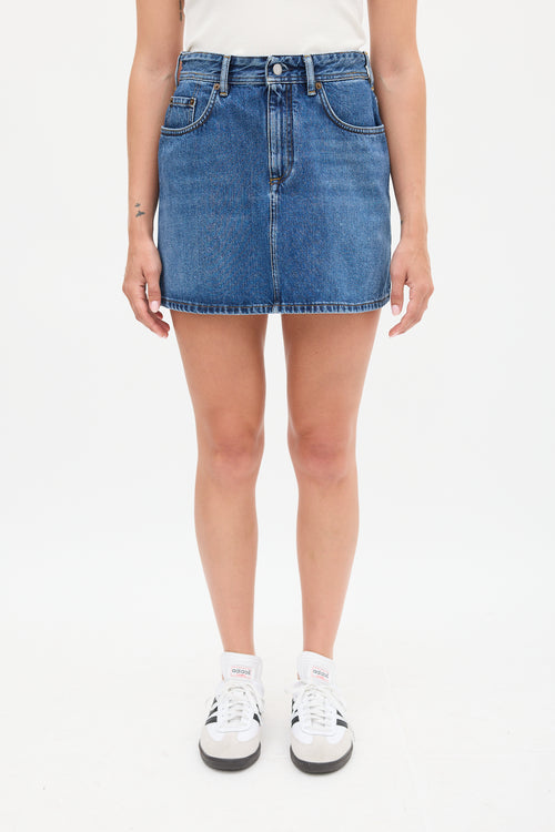 Acne Studios Medium Wash Denim Mini Skirt