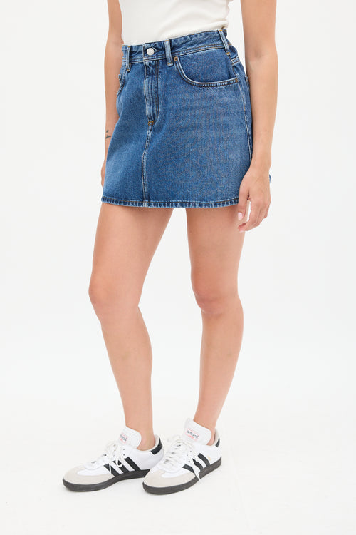 Acne Studios Medium Wash Denim Mini Skirt