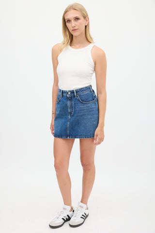 Acne Studios Medium Wash Denim Mini Skirt