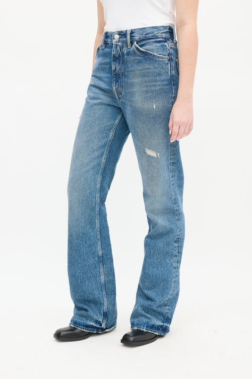 Acne Studios Medium Wash Distressed High Waist Jeans