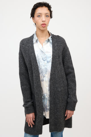 Acne Studios Mohair Raya Open Front Cardigan