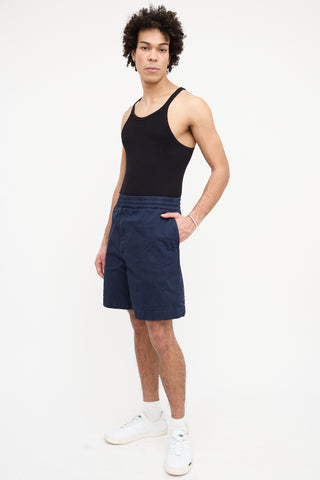 Acne Studios Navy Cotton Shorts