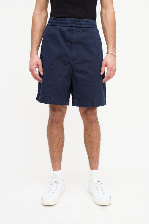 Acne Studios Navy Cotton Shorts