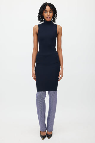 Acne Studios Navy Flash Compact Bodycon Dress