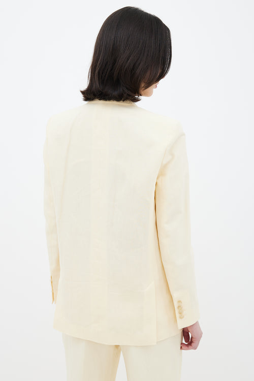 Acne Studios Pale Yellow Linen Two Piece Suit