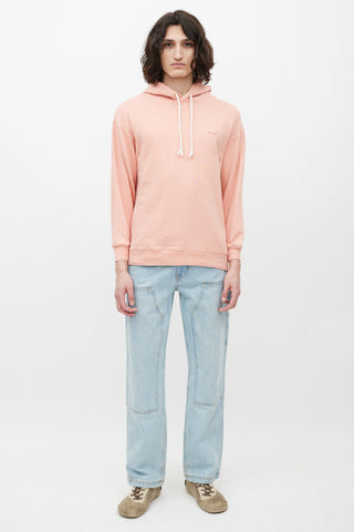 Acne Studios Pink Face Logo Hoodie