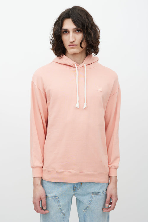 Acne Studios Pink Face Logo Hoodie