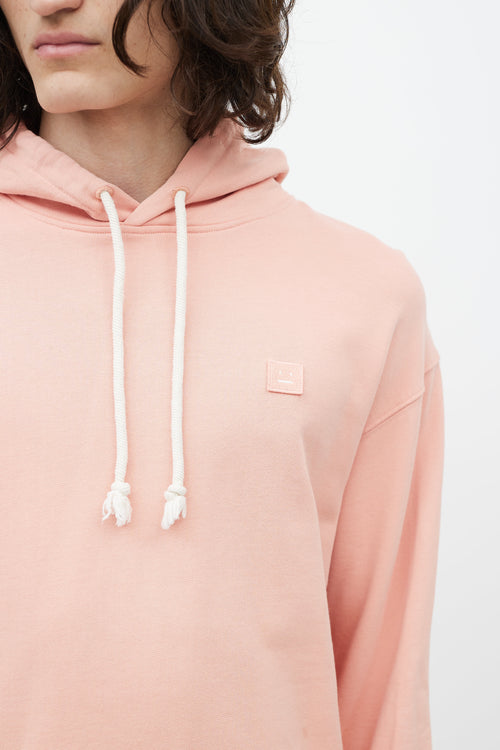 Acne Studios Pink Face Logo Hoodie