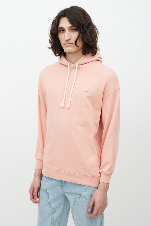 Acne Studios Pink Face Logo Hoodie