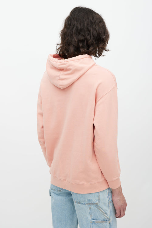 Acne Studios Pink Face Logo Hoodie