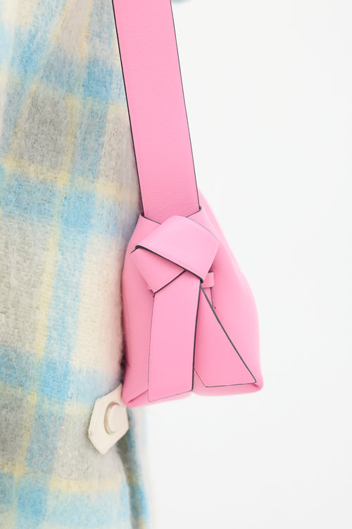 Acne Studios Pink Leather Musubi Mini Bucket Bag