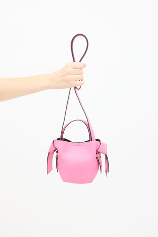 Acne Studios Pink Leather Musubi Mini Bucket Bag