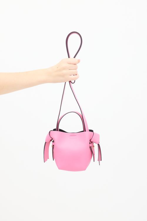 Acne Studios Pink Leather Musubi Mini Bucket Bag