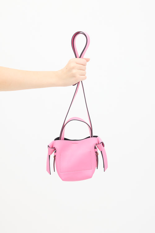 Acne Studios Pink Leather Musubi Mini Bucket Bag