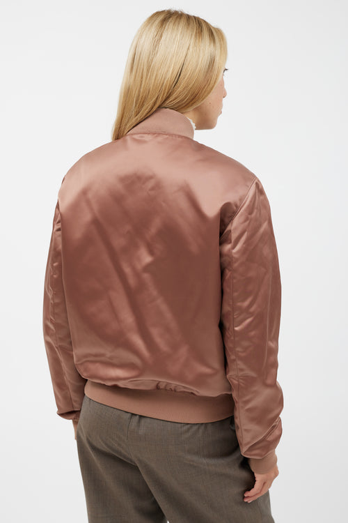 Acne Studios Pink Nylon Bomber Jacket