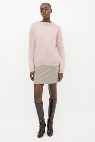 Acne Studios Pink Knit Dramatic Mohair 
Wool Sweater