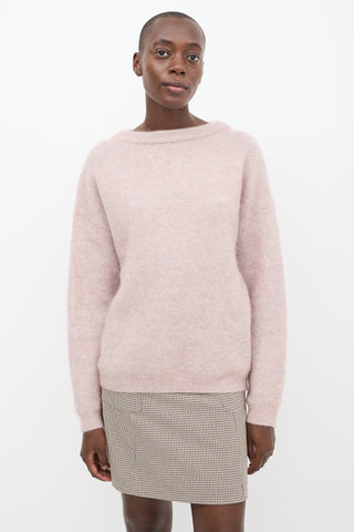 Acne Studios Pink Knit Dramatic Mohair 
Wool Sweater