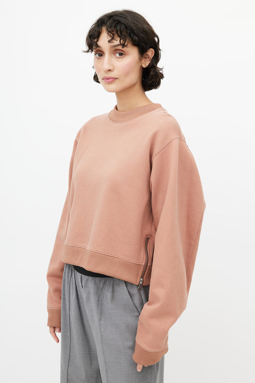 Acne Studios Pink Zip Sweatshirt