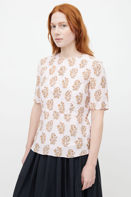 Acne Studios Pink 
Brown Print Taty Blouse