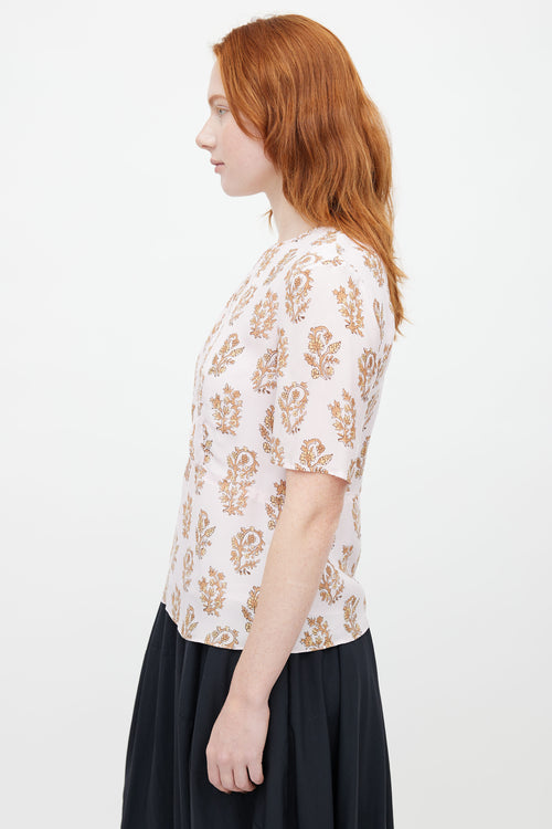 Acne Studios Pink 
Brown Print Taty Blouse