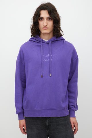 Acne Studios Purple Broken Logo Hoodie