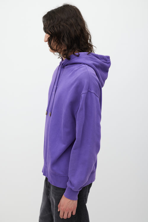 Acne Studios Purple Broken Logo Hoodie