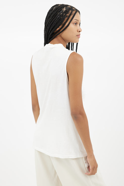 Acne Studios SS 2013 White Zone Fringe Tank