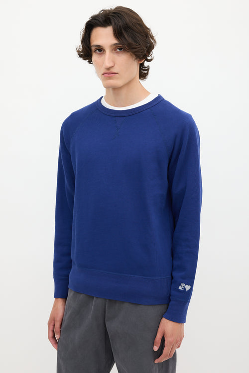 Acne Studios SS13 Blue College Horn Crewneck