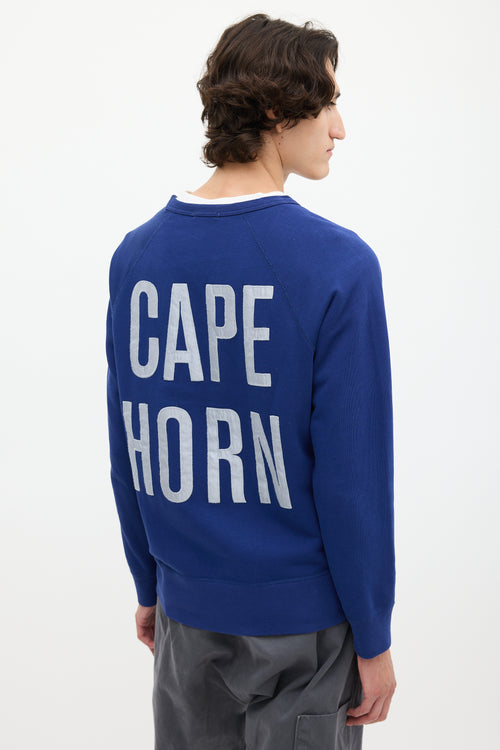 Acne Studios SS13 Blue College Horn Crewneck