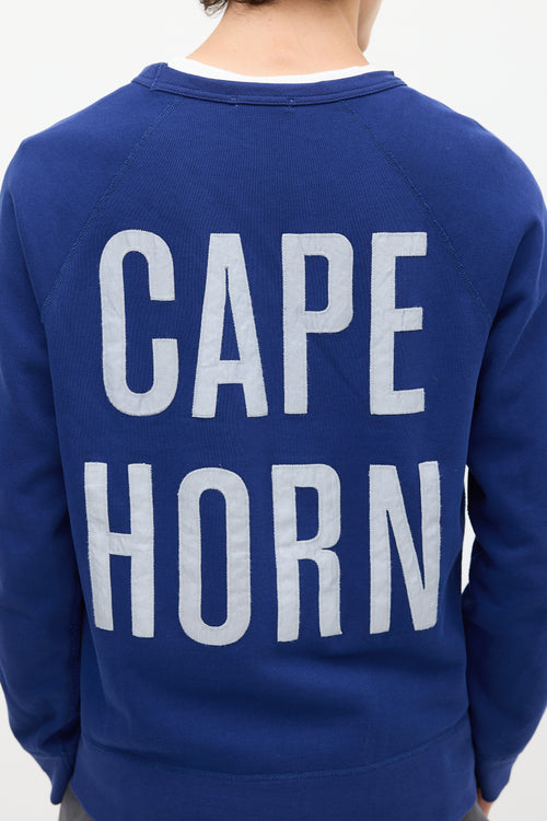 Acne Studios SS13 Blue College Horn Crewneck