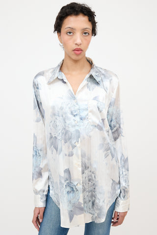 Acne Studios Satin Floral Sophi Shirt