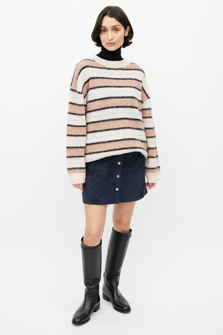 Acne Studios Cream 
Multicolour Striped Knit Sweater