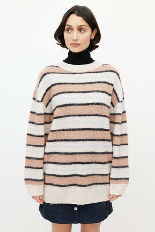 Acne Studios Cream 
Multicolour Striped Knit Sweater