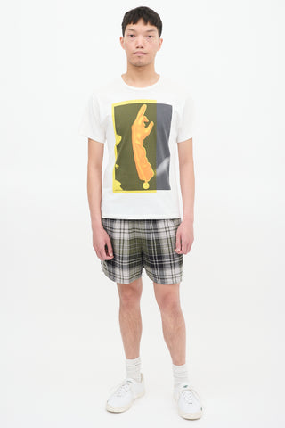 Acne Studios White 
Multicolour Glove Graphic T-Shirt