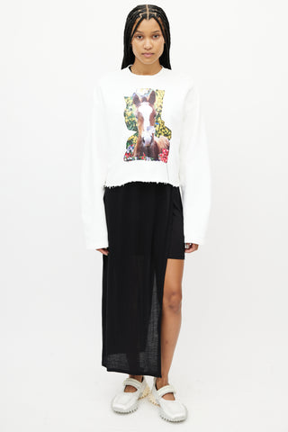 Acne Studios White 
Multicolour Pony Sweatshirt