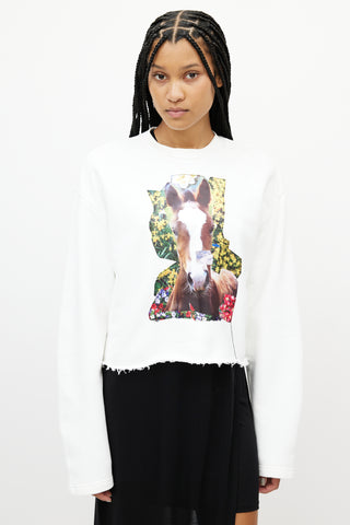 Acne Studios White 
Multicolour Pony Sweatshirt