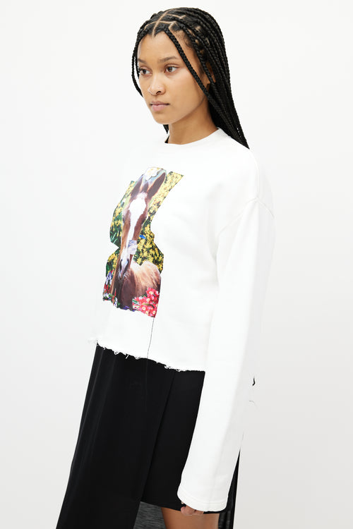 Acne Studios White 
Multicolour Pony Sweatshirt