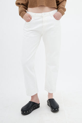 Acne Studios White Pop Straight Leg Jeans