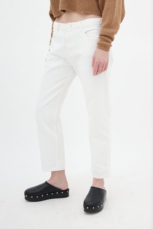 Acne Studios White Pop Straight Leg Jeans