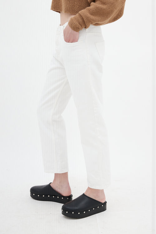 Acne Studios White Pop Straight Leg Jeans