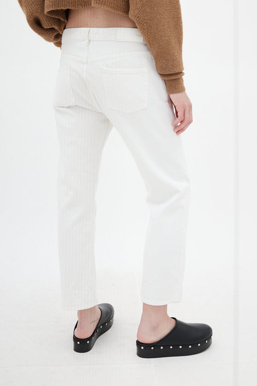 Acne Studios White Pop Straight Leg Jeans