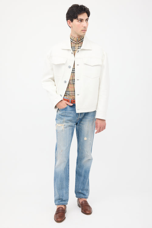 Acne Studios White Twill Magnite Work Jacket