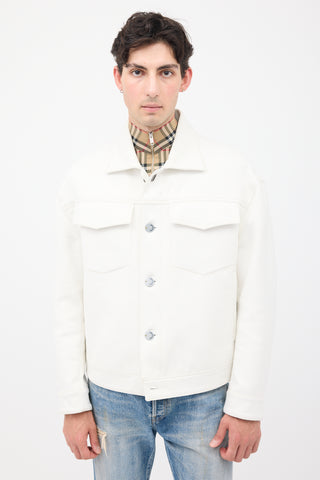 Acne Studios White Twill Magnite Work Jacket