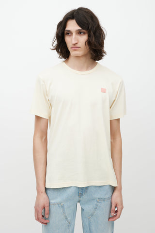 Acne Studios Yellow 
Pink Face Logo T-Shirt