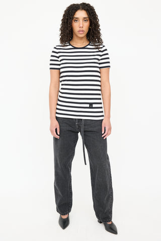 Acne Studios Striped Face T-Shirt