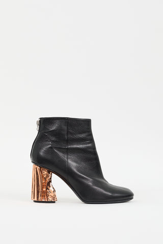 Acne Studios Black 
Bronze Leather Ora Boot