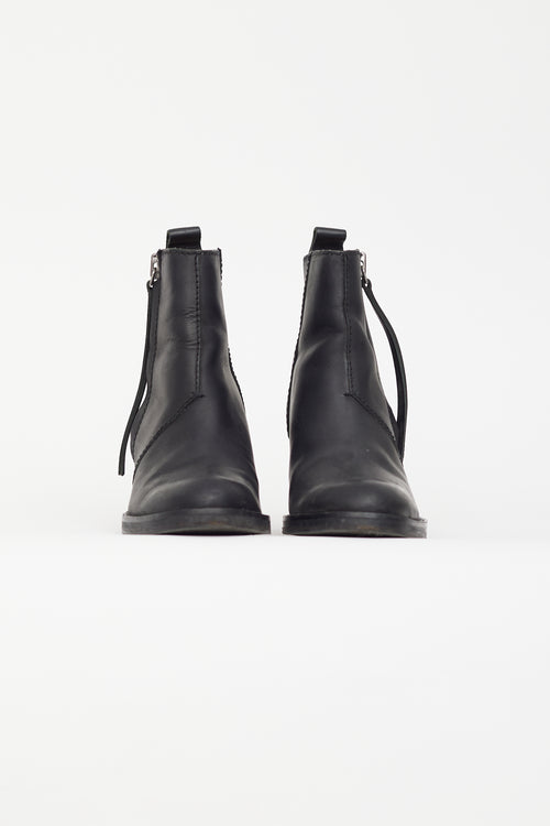 Acne Studios Black Leather Ankle Boot