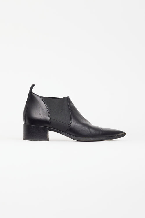 Acne Studios Black Leather Low Chelsea Boot