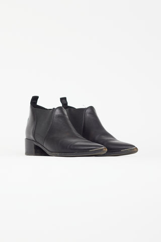 Acne Studios Black Leather Low Chelsea Boot