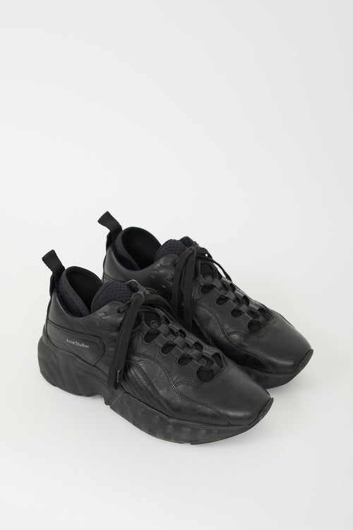 Acne Studios Black Leather Rockaway Sneaker